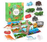 Calendario avvento 2026, Calendario dell'Avvento dei Dinosauri per Bambini - 24 Giorni di Sorprese con Mappa, Dinosauri, Uova e Veicoli, Giocattoli Educativi per bambini a partire dai 4 anni in su