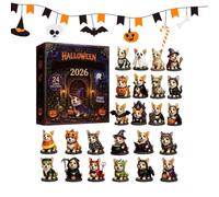 Calendario 'Avvento 2026 per Halloween, ornamento in acrilico 2D a | Calendario dell'Avvento a forma di cane, per uomini, donne, bambini, camino, vacanze all'aperto