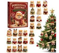 Calendario 'Avvento 2026 Per Natale Ciondolo Cucciolo Natalizio 2D | Calendario Countdown Natalizio Da 24 Giorni Uomini Donne Soggiorno Camera da Letto Ufficio Interno UN