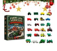 Calendario 'Avvento 2026 per Natale Mini Moino di Macchine Agricole | Calendario 'Avvento Countdown 24 Giorni Natale Per Adulti e Bambini Famiglia Soggiorno e Ufficio