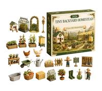 Calendario 'Avvento 2026 per Natale Pendente 2D in miniatura da giardino | Ornamenti Acrilici da Collezione Mini Fattoria Per la casa, stanza , camera da letto, finestra, parete
