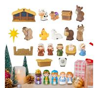 Calendario 'Avvento | 24 Giorni Con Giocattoli Del Presepe,Figure Religiose a Storia a Natività | Per Bambini E Chiesa Per La Tradizione Natalizia