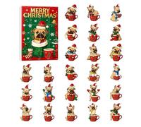 Calendario 'Avvento | 24 Giorni Giocattolo Acrilico Creativo a Tema Canino | Calendario Conteggio Alla Rovescia Cane | Per Le Feste Natalizie Casa E Famiglia Regalo