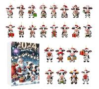Calendario 'Avvento, 24 porte, con da appendere, calendario con conto alla rovescia, in acrilico 2D, per insegnanti, membri della comunità, per la famiglia, per la classe e gli eventi