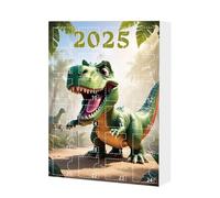 Calendario 'Avvento | 26x18x3cm Calendario Di Dicembre Conta Indietro | Set Versatile Di Dinosauri Ornamenti Tematici Con Alfabeto 2D Di 24 Scatole Da Appendere All'albero Degli Ornamenti Di Natal