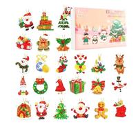 Calendario 'Avvento - 2D acrilico ornamento per l'Avvento | 24 giorni strass arte albero di Natale decorazioni - per feste di festa, inverno parete finestra