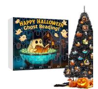 Calendario 'avvento A Tema Fantasma Per Halloween, 24 Giorni Fantasma Con Messaggio Addobbo Avvento, Pendente Acrilico 2D per Casa Halloween Decorazione Interna Stregata