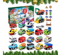 Calendario 'avvento ABS 39 x 20 x 4 cm - 24 giorni - giocattoli 'avvento 2025 | Treni in miniatura e veicoli per bambini in età prescolare, aula, scuola domestica, soggiorno, compleanno
