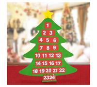 CALENDARIO AVVENTO ALBERO DI NATALE FELTRO CON TASCHE DECORAZIONI NATALIZIE 54CM