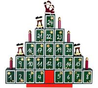 Calendario Avvento Albero di Natale in Legno 24 Cassetti Decorazioni Natalizie