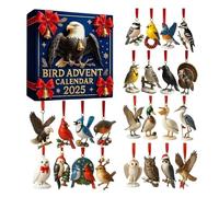 Calendario 'Avvento Animali,24 Giorni Con Pendenti A Forma Di Uccelli 2D | Decorazioni Albero Di Natale Calendario 2025 - Per Scrivania Ufficio Soggiorno Camera Balcone Feste E Compleanno