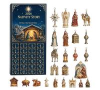 Calendario 'Avvento Artigianato Religioso per Avvento in Acrilico 2D | Ornamento di Gesù Conto alla Rovescia 24 Giorni per Casa Porta Albero di Natale Mensola Casa Vacanze Auto Rami