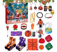 Calendario 'Avvento Basket Con Conto Alla Rovescia - 24 Giorni Portachiavi A Forma Di Palla - Calendario Del Conto Alla Rovescia Per Natale | Per Adulti Bambini Giovani Raduni Familiari Feste