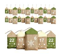 Calendario 'Avvento Borsa 24 Giorni Sacchetti Con Cordoncino Numerati | Advent Burlap Pouches per Casa Ufficio Aula Festa Mensola Negozio Parrocchia
