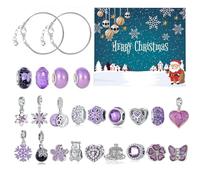 Calendario 'Avvento | Bracciale calendario 'Avvento 24 giorni | Kit creativo di braccialetti ornamenti festivi per laboratori e feste di Natale | Accessorio per celebrazioni familiari
