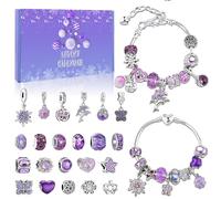 Calendario Avvento Braccialetti, Calendario Avvento 2024 Gioielli, Fai da Te Calendario Avvento 2024 Ragazza Donna, Calendario Avvento Bracciale Sorprese Regalo di Natale per Ragazza Donna