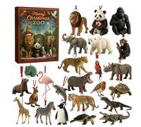 Calendario 'Avvento | Calendari Conto Alla Rovescia 24 Giorni Vacanza | Decorazioni 2D Piatte in Acrilico con Ciondoli Animali | Per Casa Vacanze Scuola Classe Festa Attività Familiare Quotidiana