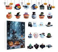 Calendario 'Avvento, calendario del conto alla rovescia di Halloween, scatola per conto alla rovescia con statuette, figure horror da collezione di bambole spaventose, 24 pezzi, ornamenti, per