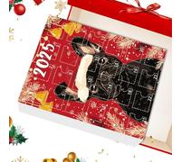 Calendario 'Avvento | Calendario Di Natale Con 24 Figure Di Cani | Charm Decorativo | Per Feste Di Dicembre Soggiorno Ufficio Camera Da Letto Ingresso Finestre Ghirlande Mensola Auto Adolescenti