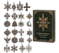 Calendario Avvento Celtico Conto Alla Rovescia,2D Mindfulness 24 Giorni - Calendario 'Avvento con Pendenti Celtici - Per Albero Finestra Parete Adulti Adolescenti Bambini