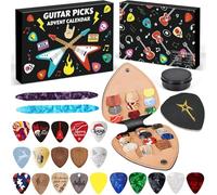 Calendario Avvento Chitarra,Guitar Pick Advent Calendar,Christmas Music Countdown Calendar With 24 Guitar Picks,Musical Christmas Advent Gift For Guitars Player