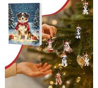Calendario Avvento | Ciondolo Acrilico 2D A Forma Di Cane - 24 Giorni Figure Per Il Calendario Avvento | Per Adolescenti, Vacanza, Bambini, Stagionale, Halloween, Ringraziamento, Pasqua, Adulti
