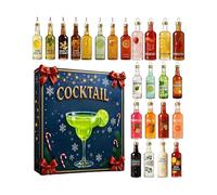 Calendario 'Avvento Cocktail 2025 - Set decorativo in acrilico 2D per 24 giorni, accessorio artistico per Natale | Ornamento moderno per l'ufficio, la porta della casa, il tavolo, il centro, l'arr