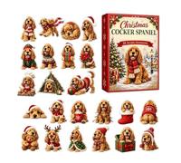 Calendario 'Avvento con cane di Natale, 24 pezzi, decorazioni 2D in | Ornamento di Natale Conto Alla Rovescia Per il Ringraziamento Vacanze Compleanno Casa Camera Scuola