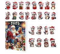 Calendario 'avvento Con Conteggio Alla Rovescia,24 Giorni Di Calendario 'avvento Con Ornamenti Ad 2D,Decorazione Per Uomini Ragazzi Ragazze Famiglia Amici - Idee Regalo Per Uomo Donna Bambini Ragazzi