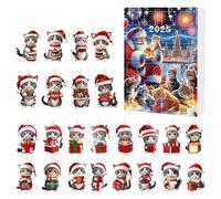 Calendario 'avvento Con Conteggio Alla Rovescia | 24 Giorni Di Calendario 'avvento Con Ornamenti Ad 2D | Decorazione Per Uomini Ragazzi Ragazze Famiglia Amici,Idee Regalo Per Uomo Donna Bambini Ragazz