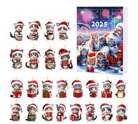 Calendario 'Avvento Con Conteggio Alla Rovescia,Pendente Decorativo Con In Materiale Acrilico 2D - 24 Giorni Di Calendario Conto Alla Rovescia Per Dicembre,Per Inverno Capodanno Vacanze Zaino Borsa Re
