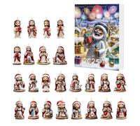 Calendario 'Avvento Con Conto Alla Rovescia | 2025 Natale Decorazione Gesù Bidimensionale Avvento 24 Giorni | Ciondolo Festivo Per Collezionisti Bambini Adulti Compleanno Festività Interno Esterno Gia