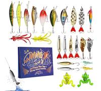 Calendario 'Avvento Con Conto Alla Rovescia - 24 Giorni Calendario Di Natale | Esche per in Acque Dolci,per Papà Fidanzato Marito Adolescenti Uomini tori Vacanza Acque Salate