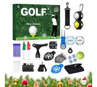 Calendario 'Avvento con Countdown Kit Golf con Spazzola, Asciugamano, | Countdown di 24 Giorni per le Feste Per appassionati padri figli ragazzi principianti adulti donne uomini