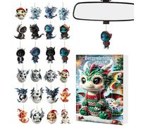 Calendario 'Avvento Con Decorazioni Natalizie - Calendario 'Avvento Con 24 Pendenti A Tema Drago - Ricordo In Acrilico 2D,Per Albero Finestra Parete Recinzione