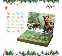 Calendario 'Avvento con dinosauri natalizi, 24 pezzi, decorazione per la casa, per camera da , appartamento, ufficio, scuola, scrivania