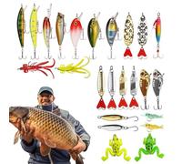 Calendario 'Avvento Con Esche Da - 24 Giorni Calendario Di Natale,Kit Di Esche Da | per Papà Fidanzato Marito Adolescenti Uomini tori Vacanza Acque Salate