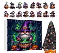 Calendario 'Avvento Con Gnomi Halloween, Calendari Conto Alla Rovescia In Acrilico Con Gnomi Piani, Figure Giocattolo Organizzatore Festivo Decorazione 24 Giorni Per La Famiglia E Tutte Le Età