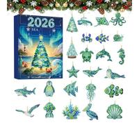 Calendario 'Avvento Con Ornamenti Natalizi Decorazione per Albero Animali