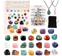 Calendario Avvento Con Ornamento Natalizio | Pietra per la Meditazione da 24 Giorni,2025 Cristalli Decorativi | per la Collezione, la Festa a Mamma, lo Yoga, il Compleanno, il Posto di Lavoro, l'Artig