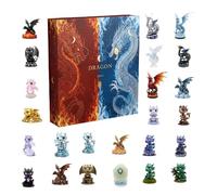 Calendario 'Avvento Conteggio Alla Rovescia,2D Acrilico 24 Giorni Regali Per Feste | Calendario 'Avvento Dragon Decorazione | Per Bambini Collezionisti Casa Finestra Auto Desktop Albero Di