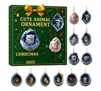 Calendario 'avvento Conto Alla Rovescia Natale | Decorazioni Natalizie | Animali In Acrilico 2D Da Collezione Per Il Conto Alla Rovescia - Per Adulti Uomini Ragazzi Famiglie Adolescenti Amici
