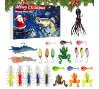 Calendario 'Avvento da 2025 - 24 giorni scatola esca Natale, regalo di | Set esca per bambini, amici, mariti, genitori, viaggi e vacanze