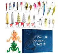 Calendario 'Avvento Da 2025 Uomo Ragazzo Adolescente, Calendario Di Natale Di 24 Giorni Strumento Di Con Esca E Canna Da Pescca, Calendarioo Da Amante Della Nonno