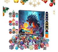 Calendario 'avvento da con 24 giorni | RPG e Calendario del conto alla rovescia per i giochi di Bretting | Idea regalo per gli adolescenti per gli eventi per le vacanze per