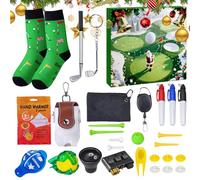 Calendario 'Avvento da golf 2025 per uomini e adolescenti, 24 giorni, con da golf, tra cui palline da golf, pennarelli, regali di Natale per papà, marito o fidanzato