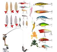 Calendario 'Avvento da pescatore, 24 giorni, con conto alla rovescia, per la, set di esche da per appassionati di attività all'aperto, hobby, accessorio per la casa, idea