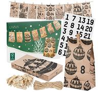 Calendario avvento da riempire: calendario avvento 2025 - sacchettini, numeri adesivi, corda, pinze legno - Calendario avvento fai da te LIVAIA