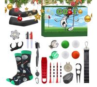 Calendario 'Avvento da uomo 24 giorni festivi segna palla Divot Tool | Calendario dell'Avvento Golf per feste in casa celebrazioni festival adulti uomini adolescenti