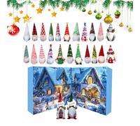 Calendario Avvento Decorazione Gnomi Natale - Conteggio Alla Vigilia Con Pupazzi Gnomi | Pendenti Ornamenti Festivi Figure Di Decorazione Per Tavola E Casa Per Famiglia E Amici